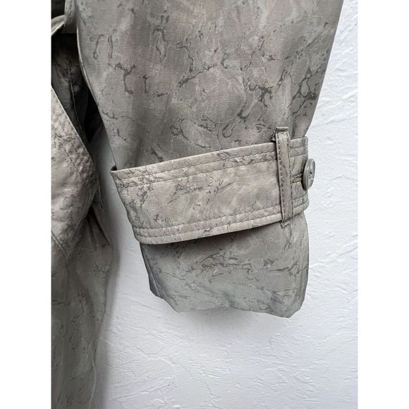 London Fog Womens Size 4 Petition Trench Over Coat Jacket Marbled Tan - Picture 9 of 11